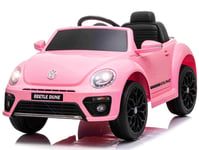 VW Beetle Dune elbil till barn 12v m/Gummihjul, 2.4G Remote, 12V7AH Pink