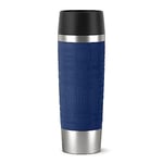 Emsa 515618 Travel Mug Large insulated drinking cup with Quick Press closure, 0.5 litres, blue