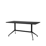 HAY About a Table 10 matbord Black linoleum-160x80 cm-svart stativ