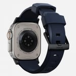 NOMAD Apple Watch 42/44/45mm/Apple Watch Ultra Armband Rugged Band Black Hardware Atlantic Blue