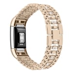 Fitbit Charge 2 rhinestone candy stainless steel watch band - Gold
