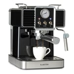 Retro Coffee Machine Espresso Maker Filter Milk Nozzle 20 Bar 1350 W 1.5 L Black