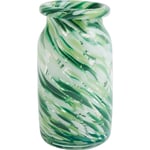 HAY Splash Vase Roll Neck, Small, Green Swirl