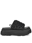 UGG Callie Black Sandal, Black, Size 6, Women