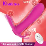 Trådlös fjärrkontroll Bärbar Dildo Vibrator för kvinnor Trosor Vibrerande G Spot Klitoris Stimulator Sexleksaker