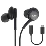 Original Samsung AKG Headphones for S. Galaxy S22 Ultra USB-C Adapter Black