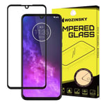 Wozinsky härdat glas Fulllim Super Tough Screen Protector Full täckning med ram för Motorola One Zoom - Svart