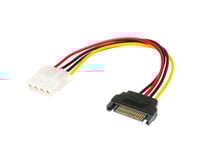 Akasa Sata To 4Pin Molex Adapter, 0,15 M, Sata 15-Pin, Molex (4-Pin), Multifärg