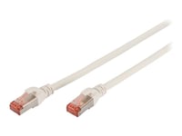 Digitus Professional - Patch-Kabel - Rj-45 (Hane) Till Rj-45 (Hane) - 25 Cm - Sftp, Pimf - Cat 6E - Ieee 802.3 - Halogenfri, Formpressad, Hakfri - Vit (Paket Om 10)