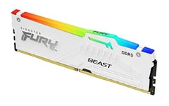 Kingston FURY Beast Blanc RGB Expo 32GB 5200MT/s DDR5 CL36 DIMM Mémoire pour PC de Gamer Kit de 2 - KF552C36BWEAK2-32