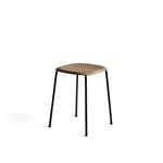 HAY Soft Edge 70 pall  oak-svart stålstativ
