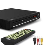 KCR DVD Player for TV,DVD Player with HDMI/AV Port , USB Jack, Remote Control,Black