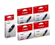 5 x Canon PGI-550 CLI-551 CMYK Ink Cartridge Genuine Set for Pixma iP8750 MG5550