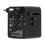 Universal Travel Adapter International Plug Adapter W/3 USB Ports 1 Type C SD