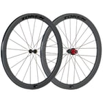 Token C45 Resolute TBT Carbon Wheelset - 700c Black / Shimano Pair 10-11 Speed Clincher