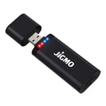 Mini Voice Recorder 8GB - USB Dictaphone Voice Activated - Digital Audio Recording Device with Microphone for Lectures Interviews Meetings - Rechargeable Flash Drive – JiGMO (VAR1) Black (Upgraded)