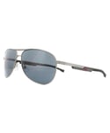 Hugo Boss Aviator Mens Semi Matte Ruthenium Black Grey Sunglasses Metal - One Size