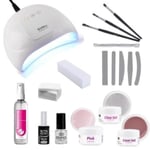 Komplett startkit gelénaglar av hög kvalité inkl Uv/Led-lampa multifärg
