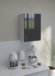 Kitchen Wall Unit 500mm Storage Cabinet With Door Shelf 50cm - Dark Grey Gloss
