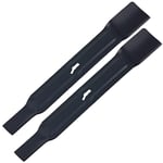 SPARES2GO 32cm Metal Blade Compatible with MacAllister MLMP1200 MLMP1200-2 M2E1233N Lawnmower (Pack of 2)