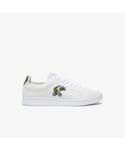 Lacoste Mens Carnaby Piquee Shoes in White Green Textile - Size UK 10