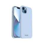 SiGN Liquid Silicone Case för iPhone 14 Max - Safir Blå Blå