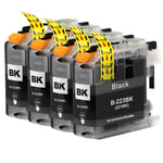 4 Black Ink Cartridges for use with Brother DCP-J4120DW MFC-J4625DW MFC-J5625DW