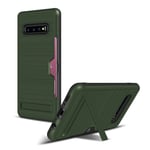 Samsung Galaxy S10 Plus skal med borstad yta - Militärgrön Grön