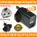For HONOR X5 Wireless Earbuds 10W USB Power AC Adapter UK EU Plug