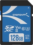 Sabrent Rocket V60 128GB SD UHS-II Memory Card R270MB/s W170MB/s (SD-TL60-128GB