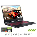 Nitro 5 Gaming Laptop, Ryzen 5, 8GB RAM, 512GB SSD, RTX 3050, 15.6"