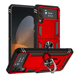 samsung Samsung Galaxy Z Flip 4 Military Armour Ring Case Red