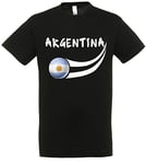 Supportershop Men's Argentina T-Shirt - Black, X-Large