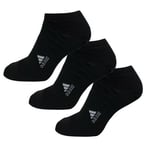 Adidas 3-Pack Graphic Logo Black Mens Shoe Liner Socks Z26008
