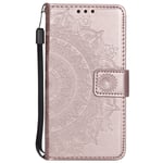 Snow Color Leather Wallet Case for iPhone 5S 5 SE with Stand Feature Shockproof Flip, Card Holder Case Cover for Apple iPhone5S iPhone5 iPhone SE - COHH050011 Rose Gold