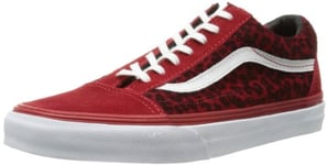 Vans U Old Skool, Baskets mode mixte adulte - Rouge (Leopard Red), 40.5 EU (080 / 8 US)