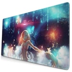 Magi - The Labyrinth of Magic9 Japanese Anime Style Large Gaming Mouse Pad Desk Mat Long Non-Slip Rubber Stitched Edges Mice Pads 15.8x29.5 in