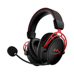 HyperX Cloud Alpha Wireless - Gaming Headset for PC, 300-hour battery life, DTS Headphone:X Spatial Audio, Memory foam, Dual Chamber Drivers, Noise-cancelling mic, Durable aluminium frame