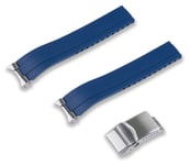 Crafter Blue blå gummiarmband för Seiko Speedtimer modeler MX03-813