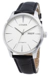 Citizen White Dial Day/Date Leather Strap NH8350-08B Automatic 50M Mens Watch