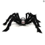 Halloween Scary Spider Simulation Plush Toy Home Party Props G Silver 75*75cm