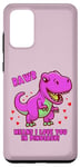 Galaxy S20+ Rawr Means I Love You In Dinosaur with Big Pink Dinosaur Case