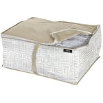 Domopak 909032 Housse de Rangement sous Lit Polyester/Plastique Brun/Gris 55 x 45 x 25 cm