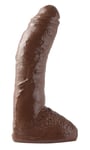 Basix 10 Inch Fat Boy Brown Rubber Dildo Realistic Penis Life Size Cock Sex Toy