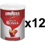 Lavazza Qualità Rossa plåtburk malet kaffe 250g x12