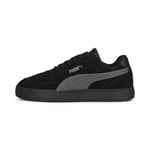 PUMA Men's CAVEN Suede Sneaker, Black-Shadow Gray, 4 UK