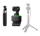 Insta360 Link AI-Powered 4K Webcam with Dual Microphones, Gesture Control, HDR, AI Tracking, Deskview and Streamer Mode - Built-in Privacy Protection - With Tripod