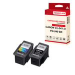 NOPAN-INK - x2 Cartouches compatibles pour CANON PG-540 XL + CL-541 XL PG-540XL + CL-541XL Noir + Cyan + Magenta + Jaune pour Canon MG 2100 Series MG