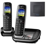 Panasonic KX-TGJ322EB Twin Long Range Cordless Phone Black