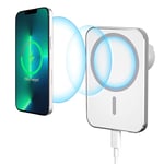 Magnetisk Trådlös Telefonhållare Bil Laddare, Kompatibel med Apple iPhone 8 och senare mobiltelefoner och stöder trådlös laddning av Huawei och